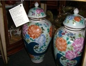 Large covered jars